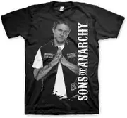 Sons of Anarchy Mens T Shirt Jax Teller Merchandise Black Cotton Graphic Tee Large