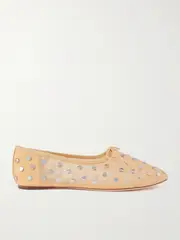 [Loeffler Randall] Loeffler Randall - Landon Embellished Mesh Ballet Flats - Beige - US11.5 US11.5 Neutrals