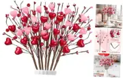 12PCS Valentines Decorations Day Artificial Flowers Picks Decor - Berry Stems