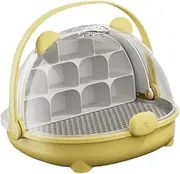 Silkworm Breeding Box Habitat Cage Small Animal Breeding Container Observation Cabin, Yellow