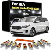 LED Interior Dome Trunk Light Kit, For KIA Sedona For Carnival 2006-2013 2014 2015 2016 2017 2018 Car LED Bulbs