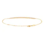 Gili Jewels 14k Rose Gold Diamond Bar Bracelet - Large Chain