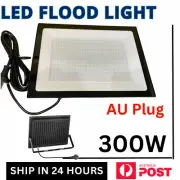 300W Flood Light AU Plug LED Security Lamp Garden IP66 240V Cool White SYD
