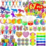 67 PCS Party Favours for Kids Prizes Box Toys, Goodie Bags Stuffers for Classroom Reward Prizes, Birthday Gifts Toys, Treasure Chest Toys, Carnival Prizes Christmas Gifts for Kids 3-5 6-8 8-12