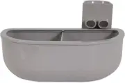 Petmate Double Diner Kennel Bowl, Gray, Small Size Name:1 Count (Pack Of 1)