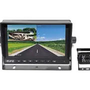 Elinz 7" 1080P AHD Monitor Car 4PIN Reversing Camera DVR 12V 24V Recording Truck Caravan Splitscreen