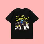 KAOS BAND THE BEATLES X SIMPSONS 舒適短袖 T 恤搭配經典搖滾樂隊 SIMPSONS 獨