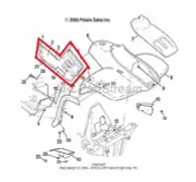 NEW OEM POLARIS MAGNUM 330 4X4 LEFT SIDE PANEL COVER BLACK