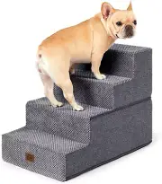 Dog Stairs Ramp for Bed 18”H, 4-Step Dog Steps for High Bed, Pet Steps f...