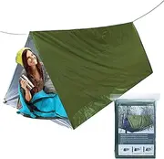 Shelter Survival Tent, Survival Shelter Tube Tent, Lightweight Windproof Waterproof Lifesaving Gear Tarp Sleeping Bag Thermal Sack Blanket for Camping Hiking