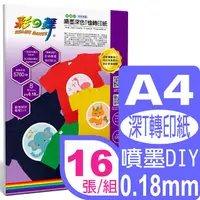 在飛比找PChome24h購物優惠-彩之舞 A4 噴墨深色T恤轉印紙(深色棉質)*2包