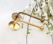 Unlacquered Brass Toilet Paper Holder, Bathroom Handmade Brass Toilet Paper Hold