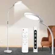 Light Therapy Lamp, UV-Free 10000 LUX SAD Lamp, Therapy Light with 5 Color Temperature & 5 Brightness, Adjustable Height Daylight Lamp with Remote and Touch Control for Office/Home