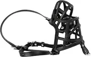 PMBNCF SM Dog Head Face Mask with Ball Gag Mouth Gag Dog Mouth Ball Plug Bondage SM Oral Sex SM Mouth Gag Harness Sex Toys for Men Women Couples(Schwarz-L)