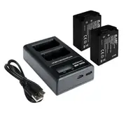 2 Replacement Battery and External USB Dual Charger for Nikon Z50/Zfc/Z 50/Z fc EN-EL25 EN-EL25a Camera