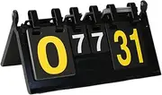BESPORTBLE Portable Flip Scoreboard for Sports Score Flipper for Basketball Tennis Badminton Easy to Read Numbers Durable Design for Various Sports Games