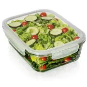 11.5 Cup/ 92 oz LARGE Glass Food Storage Container with Locking Lid Ideal for...