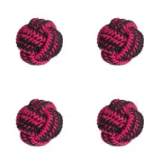 4x M-Pets 11cm Twist Rope Ball Dog/Puppy Pet Bite/Chew Interactive Teether Toy