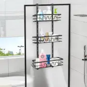 Over the Door Shower Caddy, 3 Tier Adjustable Hanging Shower Organizer with Hook