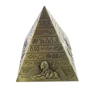 Pyramid Craft Statue Ancient Style Decor Desktop Adornment Bronze Plating Home Arrangement Art Atmosphere 10x10x10cm 1Pcs Golden 10*10cm