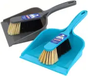 Dustpan and Brush Set, Pack of 2 Set, Blue & Grey