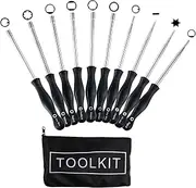 10 Pcs Carburetor Adjustment Tool Screwdriver Kit for 2 Common Cycle Carburator Adjusting Small Engine Carb Tune up Adjusting Tool, Carburetor Adjuster Tool, Carb Tool Kit