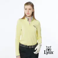 在飛比找Yahoo奇摩購物中心優惠-【Lynx Golf】女款假兩件設計內刷毛網眼材質Lynx字