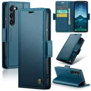 CaseMe Samsung Galaxy S25+ Plus 5G Folio Wallet Case Cover Side Closure S936 [Blue]