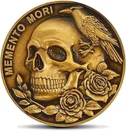 Meaningful Challenge Coin - Memento Mori & Tempus Fugit - Inspirational Art for Life Reflection