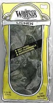 Woodland Scenics L163 N/HO Lichen Medium Green 1.5 Quarts Train Scenery