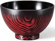 J-kitchens 4 inch Chestnut Grain Juice Bowl (Soup Bowl, Bowl, Wan, Lacquerware), Akebonai Black, 4.8 x 4.8 x 3.0 inches (12.1 x 12.1 x 7.6 cm), Heat Resistant ABS Resin, Made in Japan, Dishwasher Safe