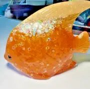Resin Angel Fish, the fill is interesting, one of a kind 5 inches by 7 inches