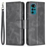 For Motorola Moto G22 BF Series-4 Shell,ic Clasp Anti-drop Cover Wallet Phone Case with Strap