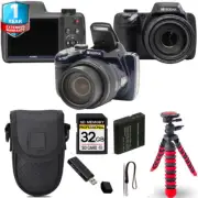 Kodak PIXPRO AZ528 Digital Camera (Black) Spider Tripod + Case+ 1 Yr Warranty