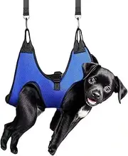 Dog Grooming Hammock - Nail Trimming Sling - Pet Harness Support for Bathing and Grooming | Ear Cleaning | Injured Pets | Cat Washing | Indoor Bathroom Care | for Small and Large Breeds