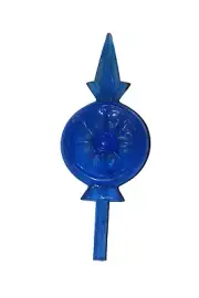 Vintage Ceramic Christmas Tree Topper Ornament Shaped BLUE