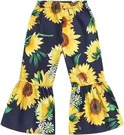 [Dinglong] Baby Girls Bell Bottoms,Girls Bell Bottom Pants Fall Outfits Baby Girl High Waisted Bell Bottoms Soft Stretchy