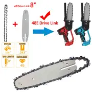 1/2/4PCS 8inch Chainsaw Saw Chain Blade Guide Plate 48 DL Drive Links 24 Cutters