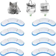 Water Fountain Replacement Filter Pet Fountain, Cat Fountain Filter, Pet Water Fountain Activated Carbon Filters - Pack of 8
