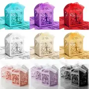 Love Bird Candy Boxes Hollow Creative Wedding Party Favour Paper Box Gift Ribbon