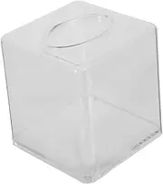 MINAOLULUS Acrylic Square Mask Case Holder Dryer Sheet Napkin Dispenser for Restaurant Desk Stationery Organizer