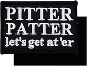 [Stitch-Witch] 3'' Pitter Patter Let's Get at'er Embroidered Hook and Loop Patch