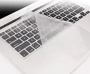 Se7enline Compatible with M1 A2337/A2179 MacBook Air 13 inch Keyboard Cover 2018/2019/2020/2021/2022/2023/2024. Silicone Skin Protector for MacBook Air 13-inch Touch ID US Layout, Frost Transparent