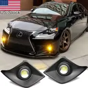 2pcs JDM 3000K Yellow LED Fog Light Kit Projector For 2014-2016 Lexus IS F-Sport (for: Lexus)