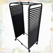 Art Drying Rack for Classroom,30 Shelves,Canvas Rack Art Storage with Wheels,Suitable for Home and Art School Oil Painting Drying Rack