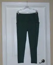 Chico's SO SLIMMING SPACEDYE LEGGING Sze 2 Large 12 14 Teal Green POCKET NWT $85