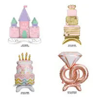 在飛比找ETMall東森購物網優惠-新款網紅夢幻城堡鋁膜氣球兒童生日派對王子公主城堡派對布置裝飾