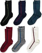 [Filloie フィロワ] Filois Striped Line Socks, Crew Length, 6 Pairs, Kids