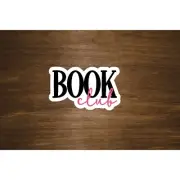 Book Club Text Sticker | Laptop, Water Bottle Sticker | Glossy Vinyl