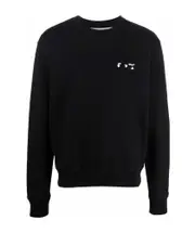Off-White Hands Off Logo Crewneck Sweatshirt M Black